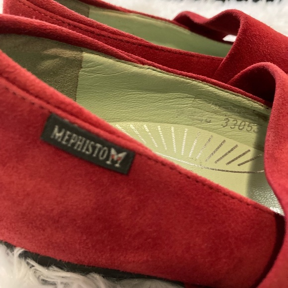 Mephisto suede red slip on Mary Jane flats size 6 1/2 - Picture 5 of 12